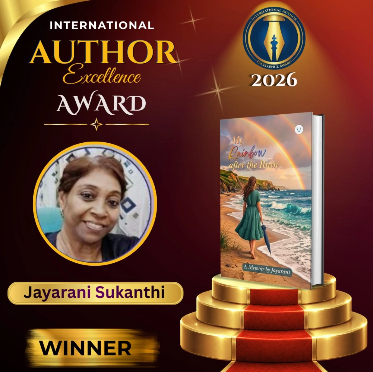 Jayarani Sukanthi, Winner of the International Author Excellence Award 2026